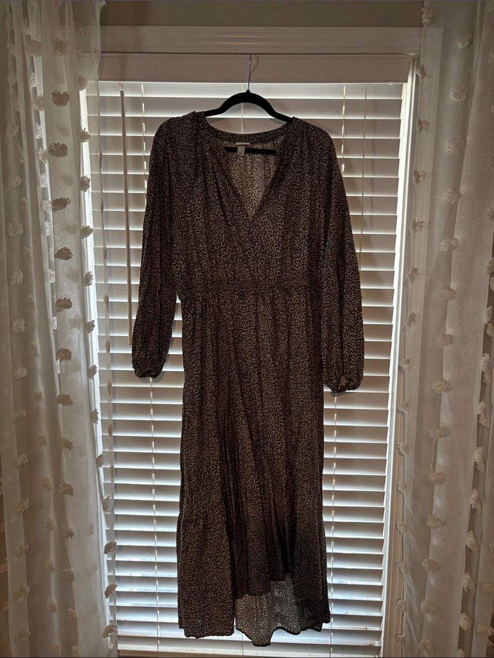 a new day Black Printed Long Sleeve Maxi Dress